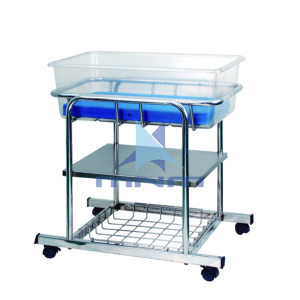 Baby Cot with Storage Shelf and Basket MNM-CB-9150 – Hospital Infant Crib Price Pakistan