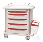 Medicine Trolley Stainless Steel 2-Drawer Ward Cart MNM-WF-9435 – MNM Healthcare hospital furniture, view 6